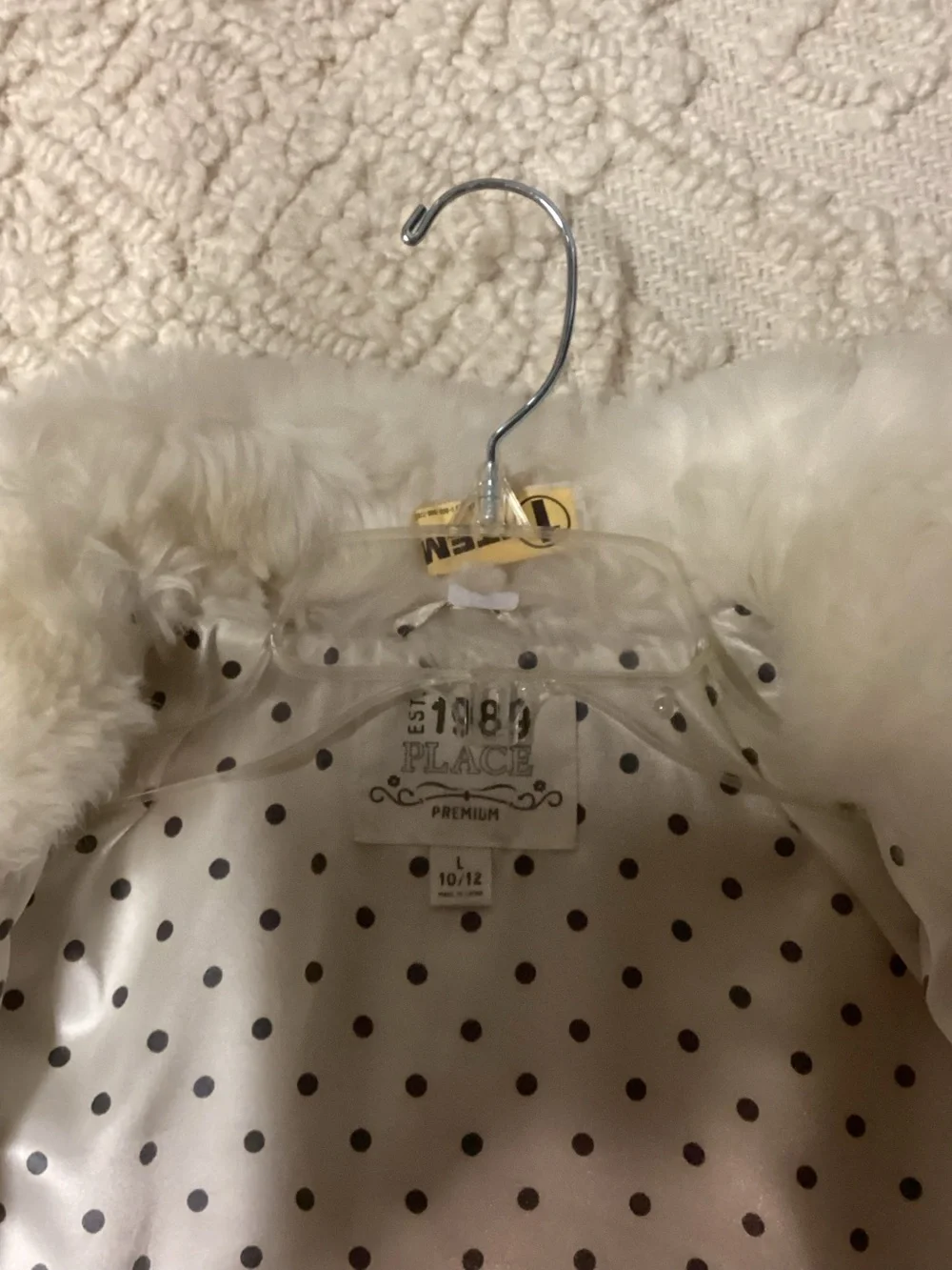 Girls, size 10/12 fur coat.